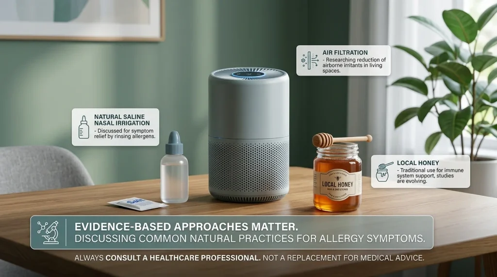 Educational comparison of commonly discussed natural approaches to allergy symptoms