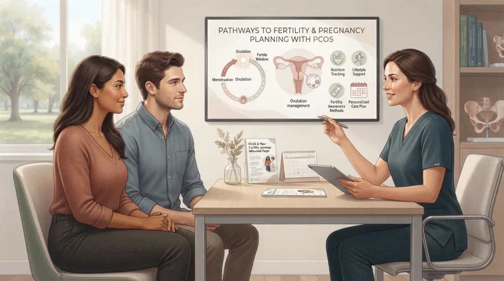 PCOS fertility and pregnancy planning with healthcare support